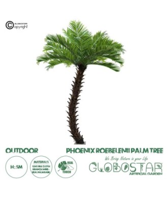 GloboStar® Artificial Garden PHOENIX ROEBELENII PALM TREE 20596 Τεχνητό Διακοσμητικό Φυτό Φοινικόδεντρο Ρομπελίνι Εξωτερικού Χώρου IP68 UV Certified Protection Υ500cm